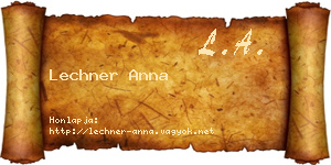 Lechner Anna névjegykártya